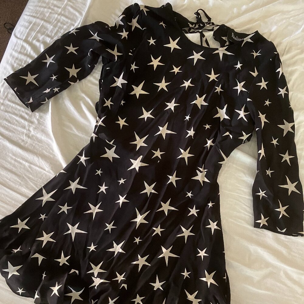 Realisation Par Goldie Star Silk Mini Dress